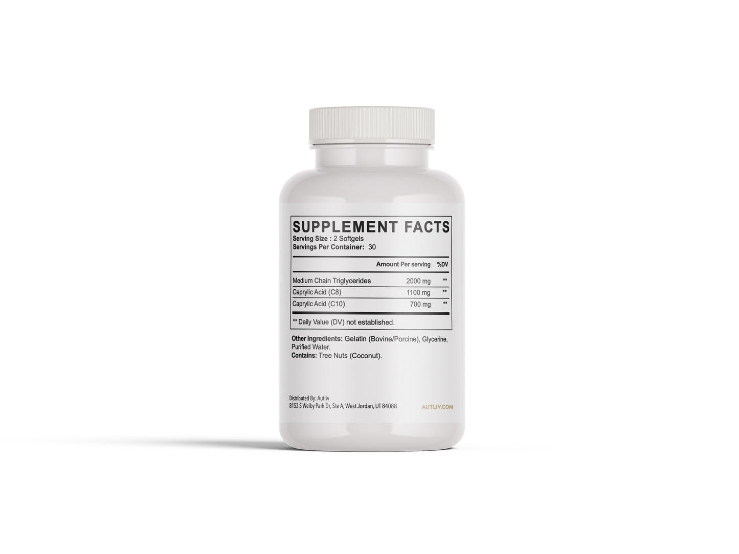 AUTLIV MCT Oil — C8/C10 Medium Chain Triglycerides for Clean Energy, Focus & Keto Support | Fast Fuel for Body & Mind