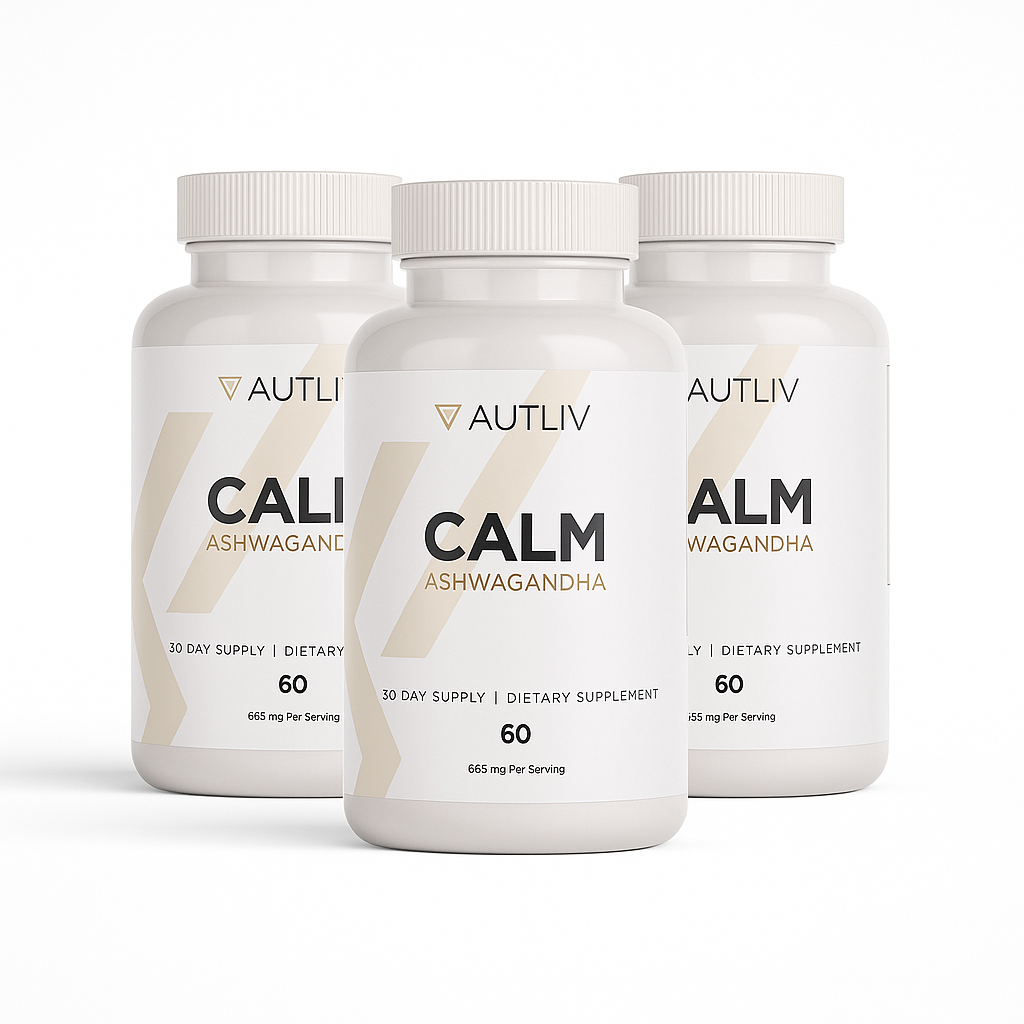 CALM — Organic Ashwagandha 650 mg with Black Pepper | Stress Relief & Sleep Support Supplement