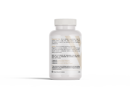 CALM — Organic Ashwagandha 650 mg with Black Pepper | Stress Relief & Sleep Support Supplement