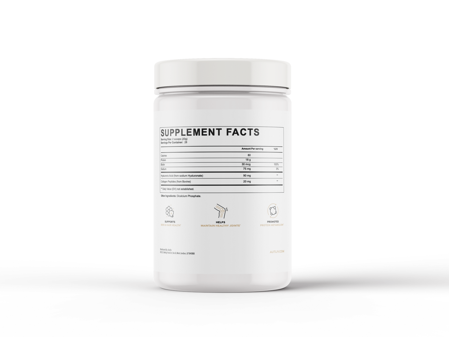 AUTLIV Collagen Peptides — Premium Hydrolyzed Collagen for Skin, Hair, Nails & Joint Support | Vitality & Strength from Within