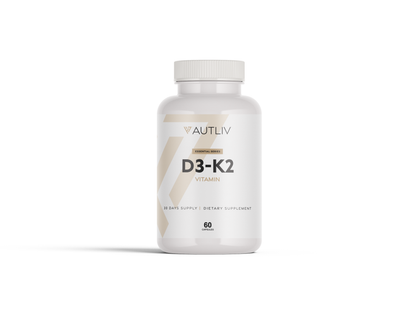AUTLIV Vitamin D3 + K2 — With Calcium & BioPerine for Bone, Immune & Heart Support | Daily Vitality & Absorption Boost