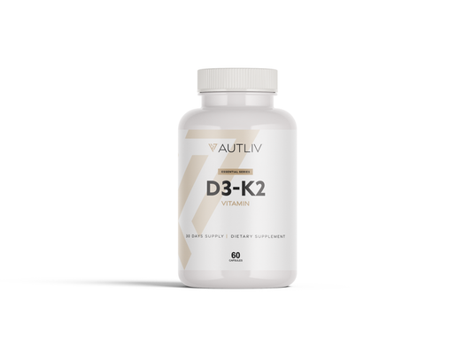AUTLIV Vitamin D3 + K2 — With Calcium & BioPerine for Bone, Immune & Heart Support | Daily Vitality & Absorption Boost