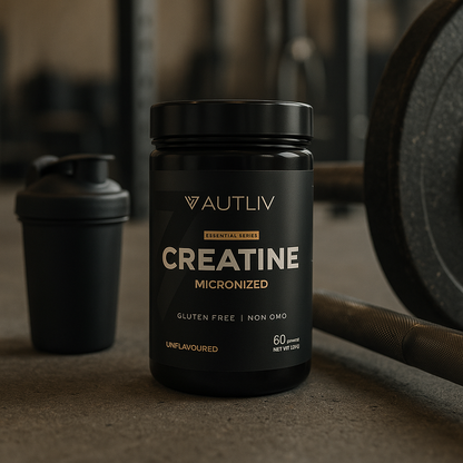 AUTLIV Creatine Monohydrate — Pure Micronized Creatine Powder for Strength, Energy & Muscle Performance | Clean Power for Body & Mind