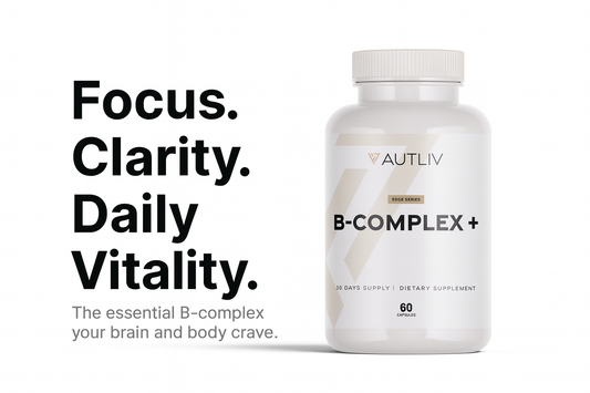 B-Complex+ — Advanced B-Vitamin Blend with Vitamin C, Choline & Inositol | Energy, Focus & Stress Support